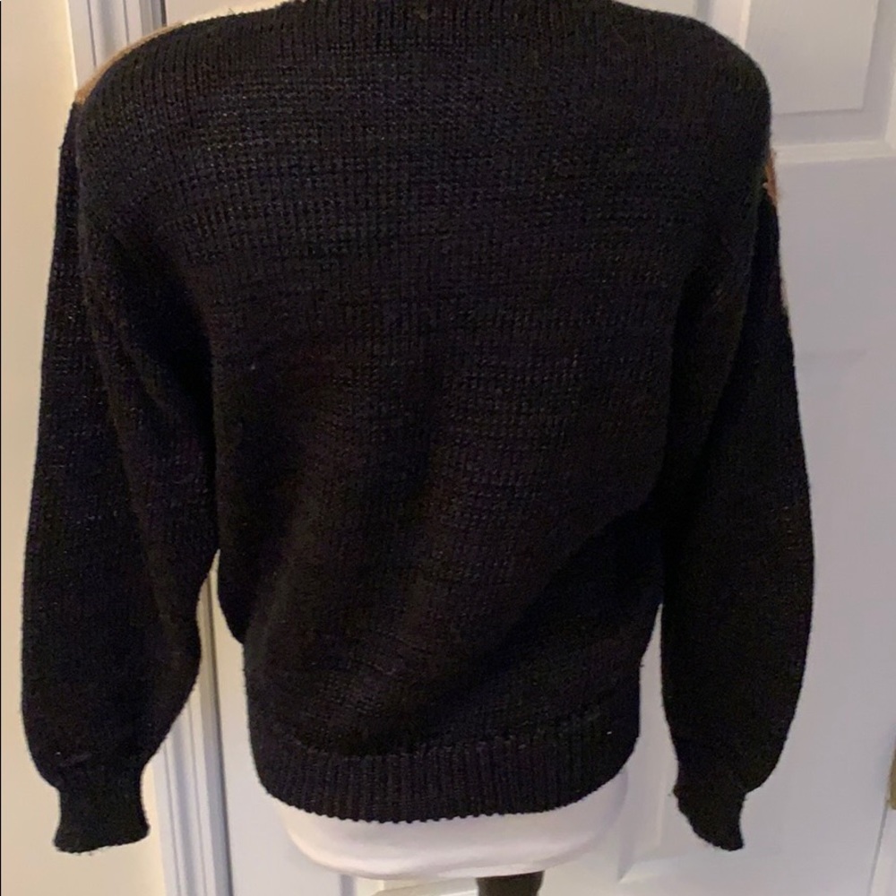 Vtg GINENNE Knit Sweater With patches GORGEOUS - Picture 11 of 12